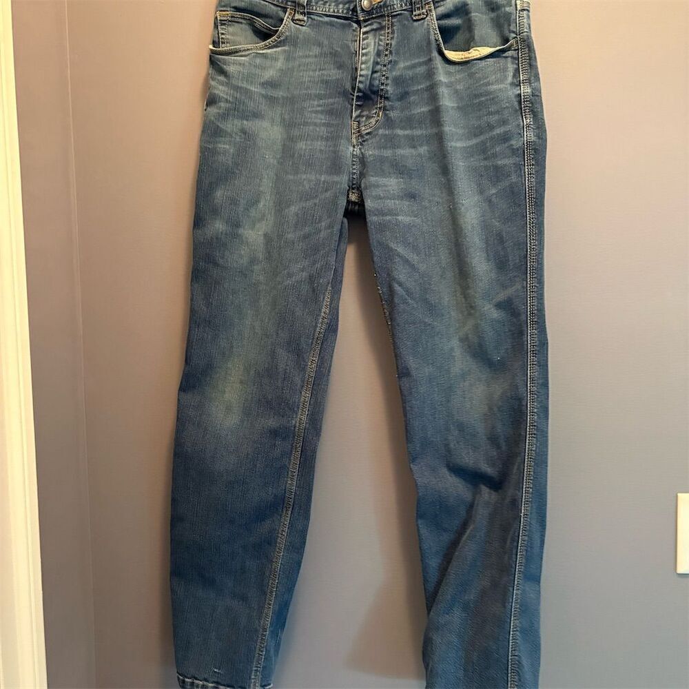 Wolverine Men's Flame Resistant Jeans Blue Size 36x32 (actual measures 33x30)